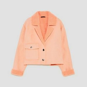 Zara Peach Cropped Jacket